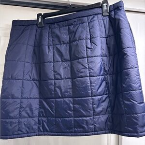 Ann Taylor Deep Blue Quilted Mini Skirt